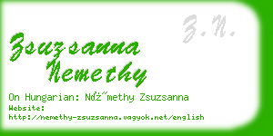 zsuzsanna nemethy business card